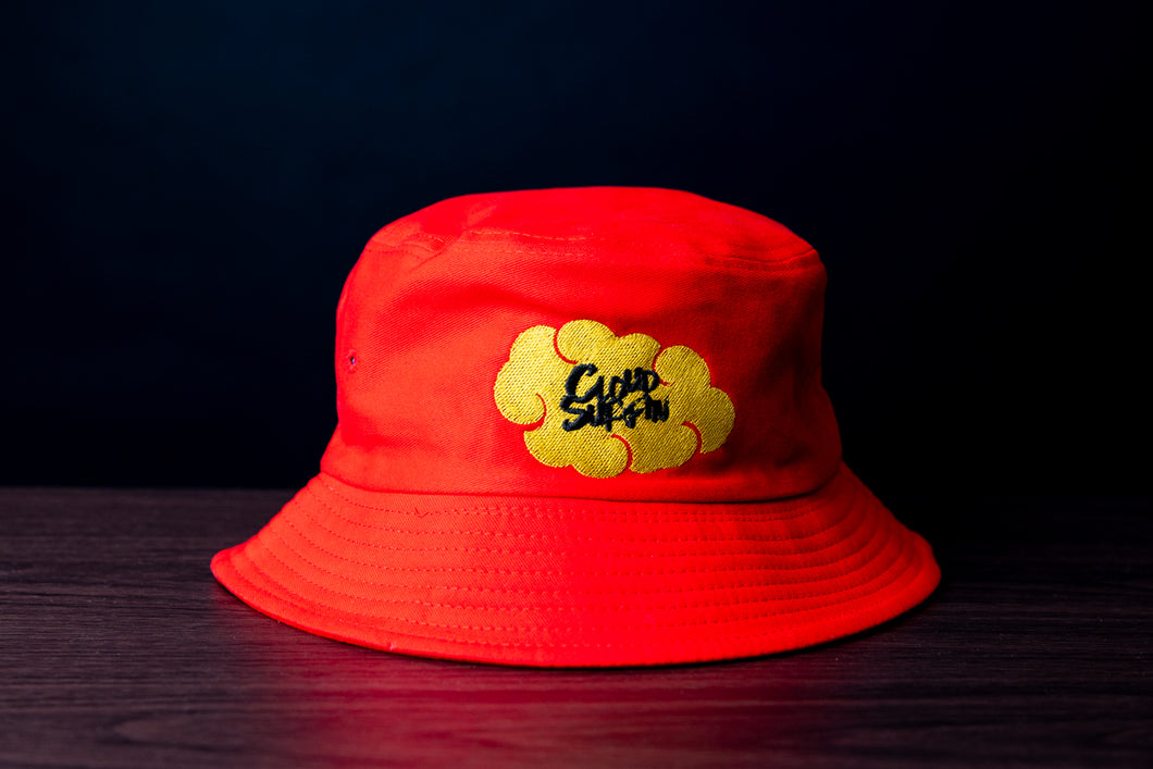 Exotic Clouds Bucket Hat (Custom) Red