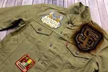 Load image into Gallery viewer, EXOTIC CLOUDS (CUSTOM) JEAN JACKET Army Green
